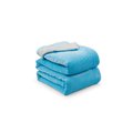 L-Baiet 90 x 90 in. Sherpa Queen Blanket, Blue - 100 Percent Polyester 9178-FQ BLUE